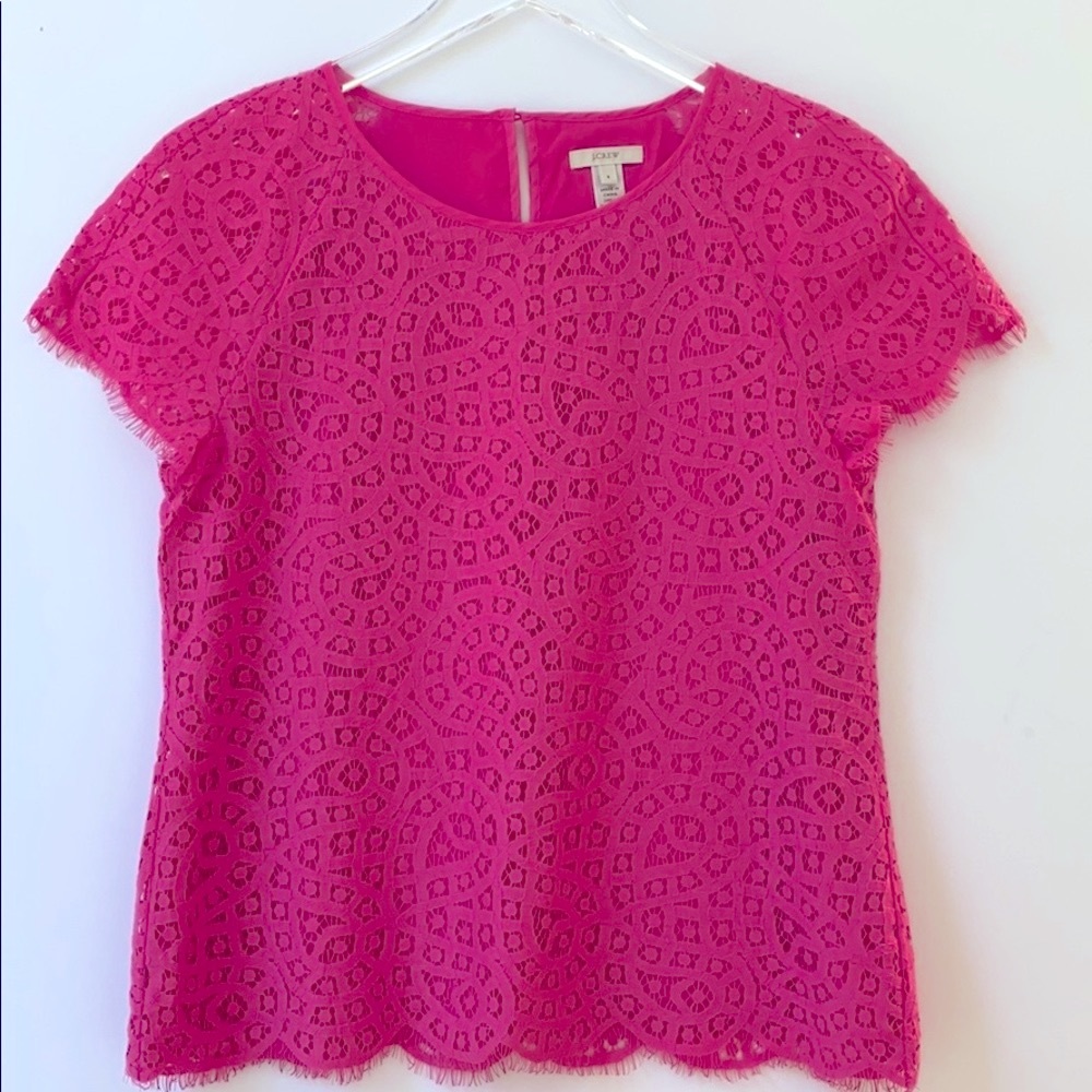 J. Crew Raindrop Lace Tee